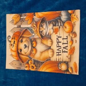 NWOT Fall Puppy and Kitten Garden Flag